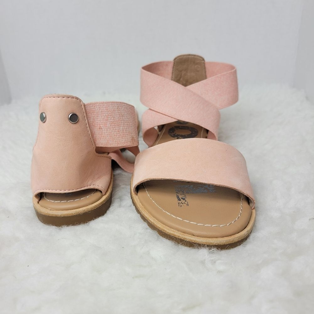 Sorel Ella II Sandals Women's Size 6 Flat Tonic Melon Leather Shoes